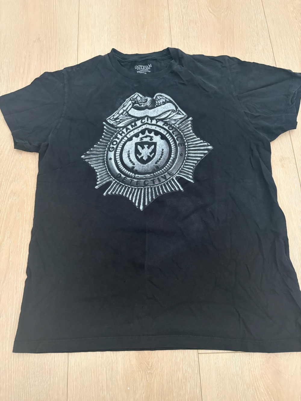 Gotham City Detective Badge Graphic T-Shirt - Black